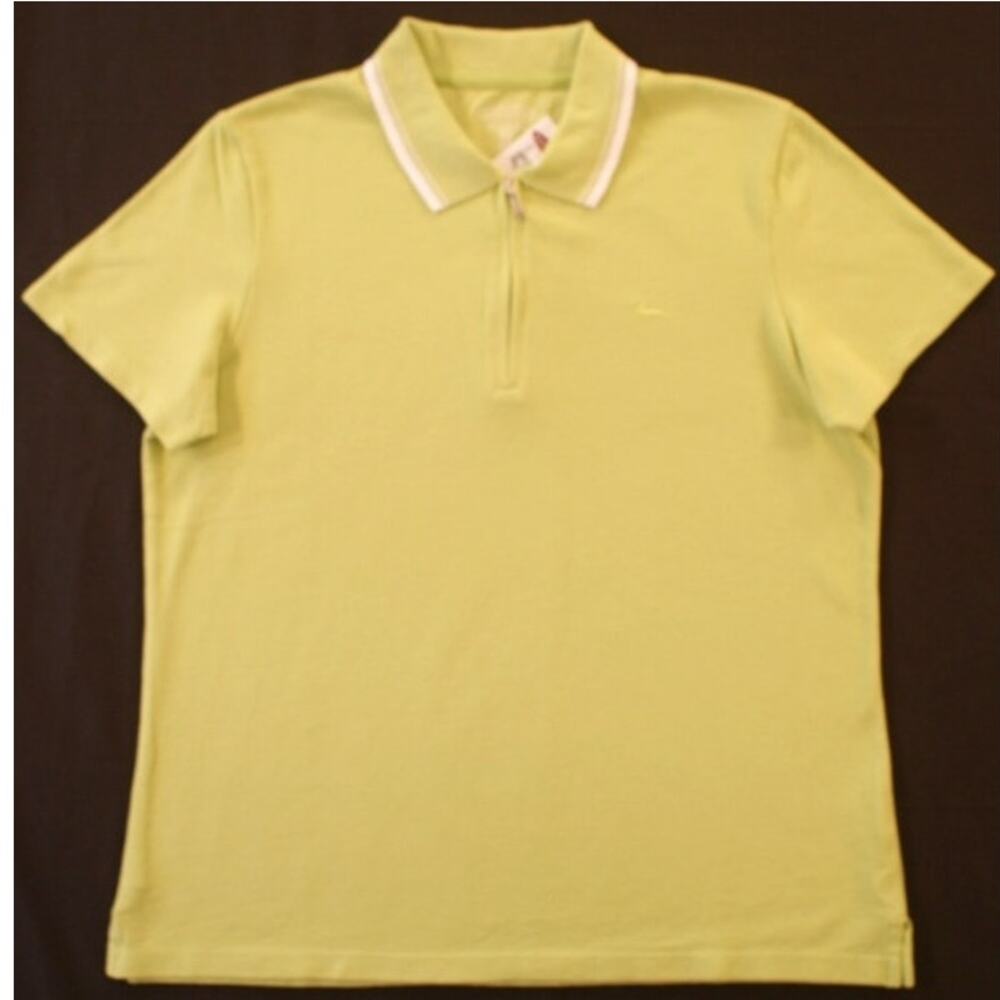 Northern Reflections L Quarter-Zip Polo Shirt Lime NOS w/Tag